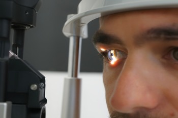 Picture Of Person Having Eyes Examined